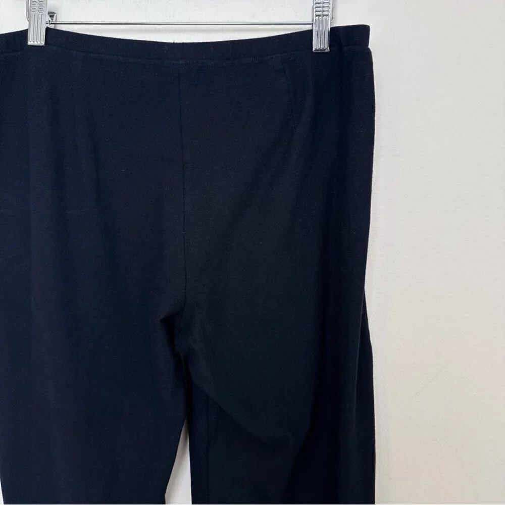 Eileen Fisher Womens Medium Pull On Ankle Pant In Black Made in USA - Picture 11 of 13